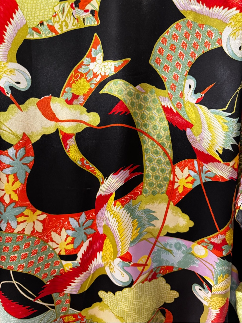Natori Asian-inspired Crane and Floral Pajama Set XL - Picture 8 of 10